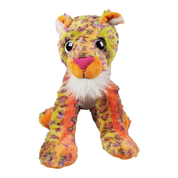 The Petting Zoo Tiger Cub Plush Sitting Colorful Bright Cheery Stuffed Toy 10" - Picture 14 of 14